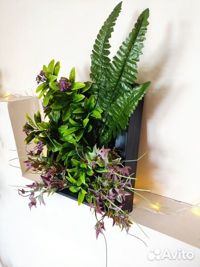 Искусственная фитокартина. Картина из зелени