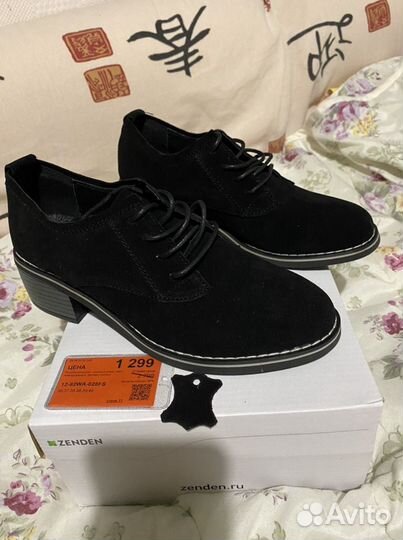 Туфли оксфорды женские замшевые 37 размер