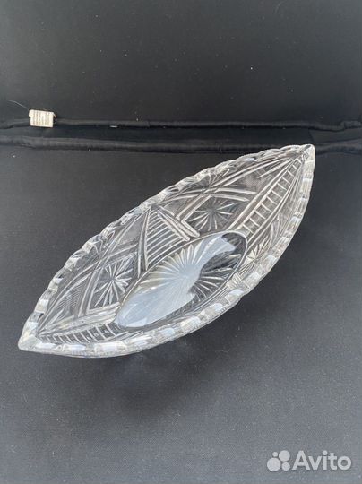 Хрусталь. Ваза «Лодочка»