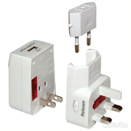 Универсальный адаптер с USB (travel usb adapter)