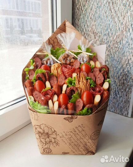 Съедобный букет. Оригинальный подарок мужчине