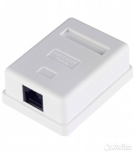 Компьютерная розетка rexant, 1 RJ-45, CAT5e, 03-01