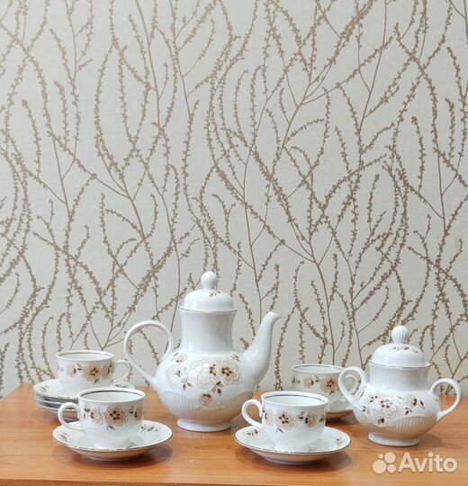 Кофейный сервиз фарфор Кольдиц гдр винтаж