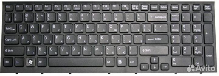 Клавиатура Sony vaio vpceb4E1E/WI с черной рамкой