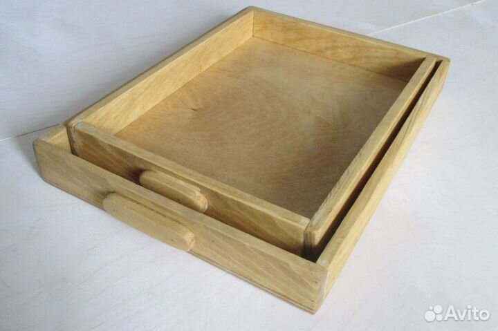 Набор подносов деревянных сервировочных
