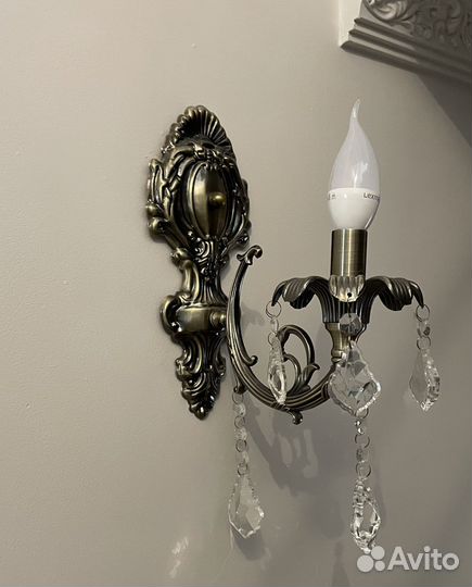 Бра, светильник хрустальный настенный
