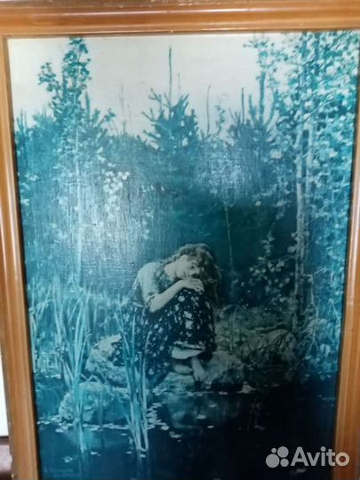 Картина Аленушка старая более 50лет