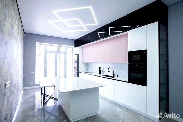 Кухня от производителя с островом на заказ