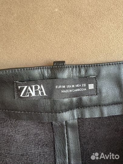 Штаны из кожзама zara