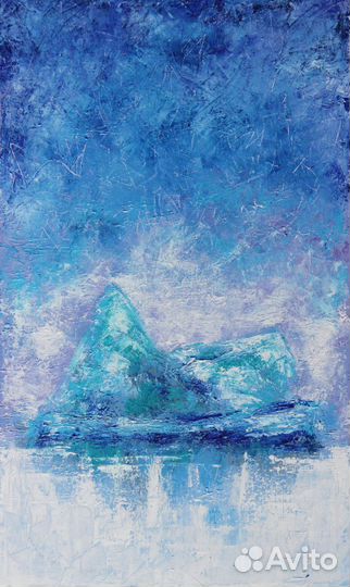 Современная картина Айсберг. Масло, холст