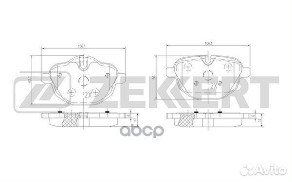 Колодки торм. диск. задн. BMW 5 (F10 F11) 10