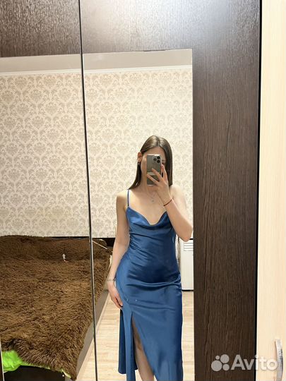 Платье комбинация с открытой спиной xs