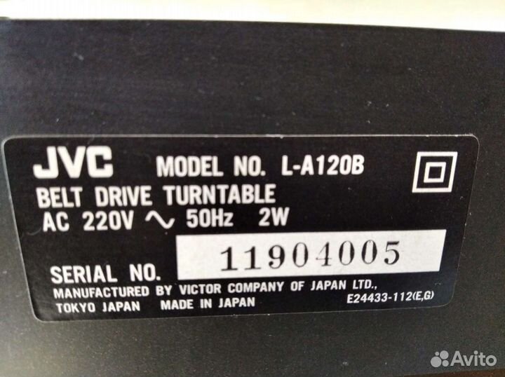 Проигрыватель винила JVC L-A120B