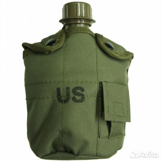 1988 Фляга с кружкой, 1 л., олива