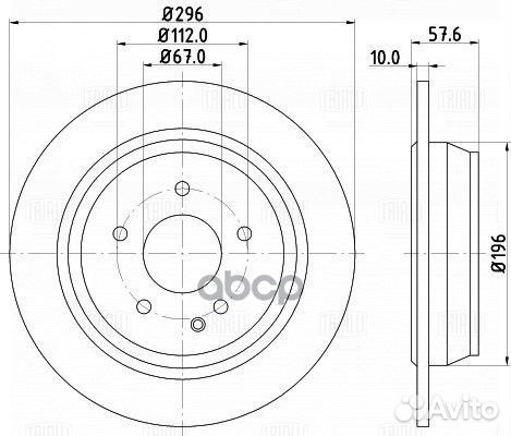 Диск торм. для а/м Mercedes Vito/Viano (W639)