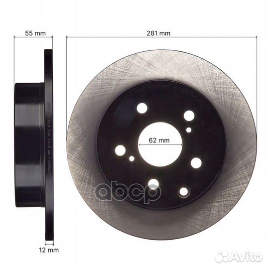 Диск тормозной BR0133S avantech