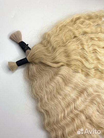 Волосы натуральные, 40см, кудри, надёжно