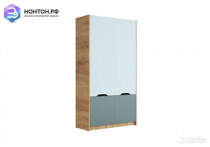 Шкаф двухдверный Rich шк-002 дуб крафт золотой / м