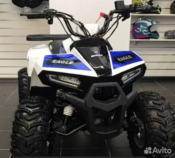 Квадроцикл ATV 110 Eagle бело-синий