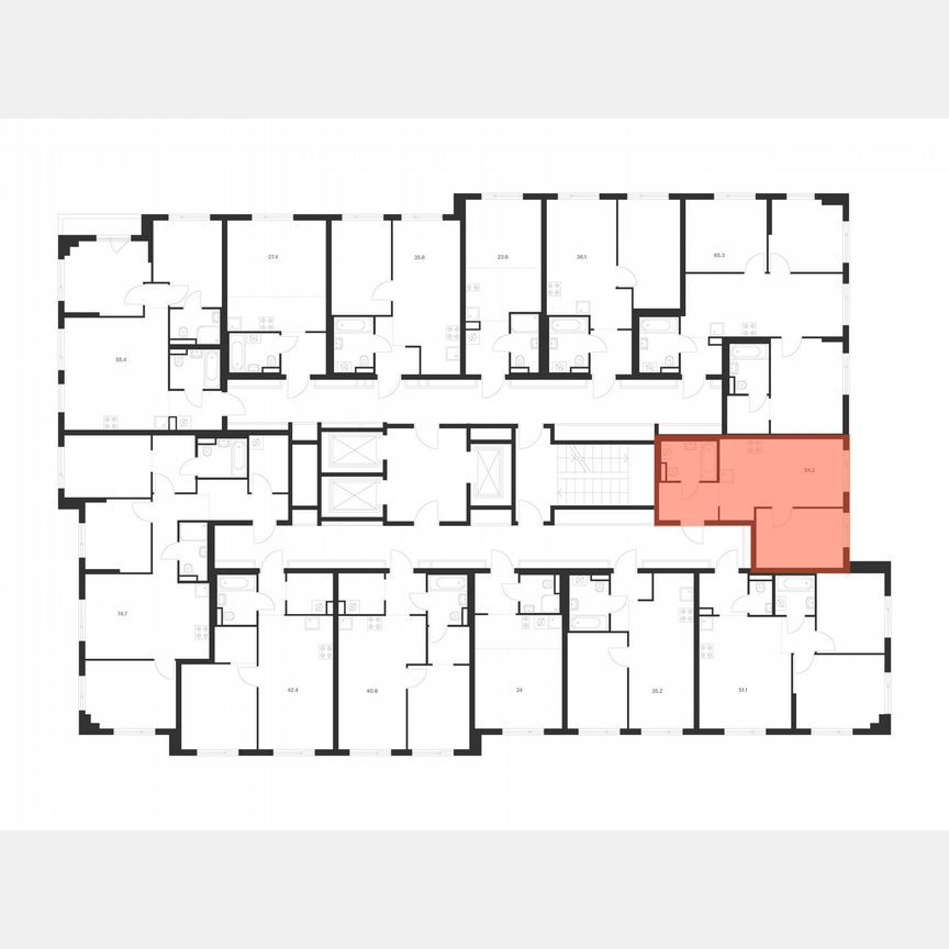 1-к. квартира, 34,2 м², 18/18 эт.