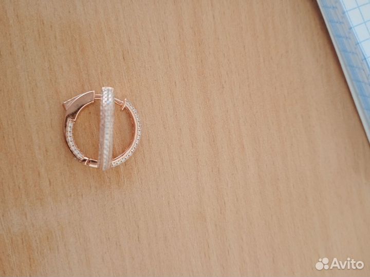 Серьги серебро в позолоте 925 пробы