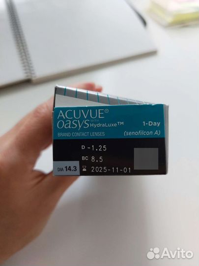 Линзы Acuvue Oasis with HydraLuxe -1.25