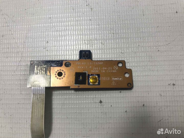 Плата кнопки включения для Asus K53U