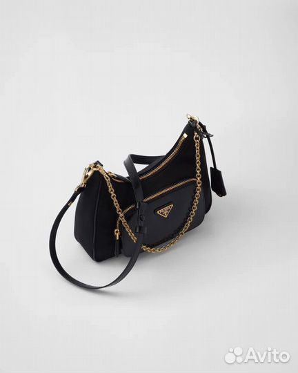 Сумка prada Re-Nylon and brushed leather mini-bag