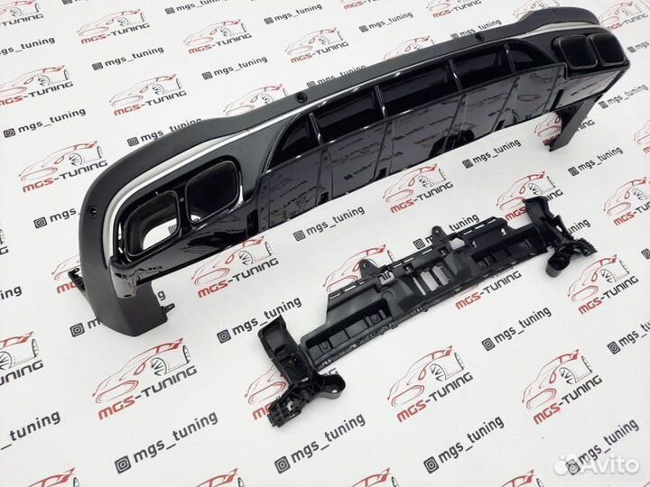 Диффузор с Black насадками GLC X253 рест. 63 AMG