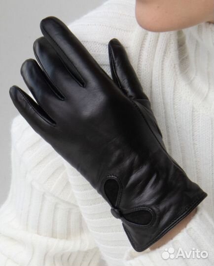 Перчатки женские кожаные новые