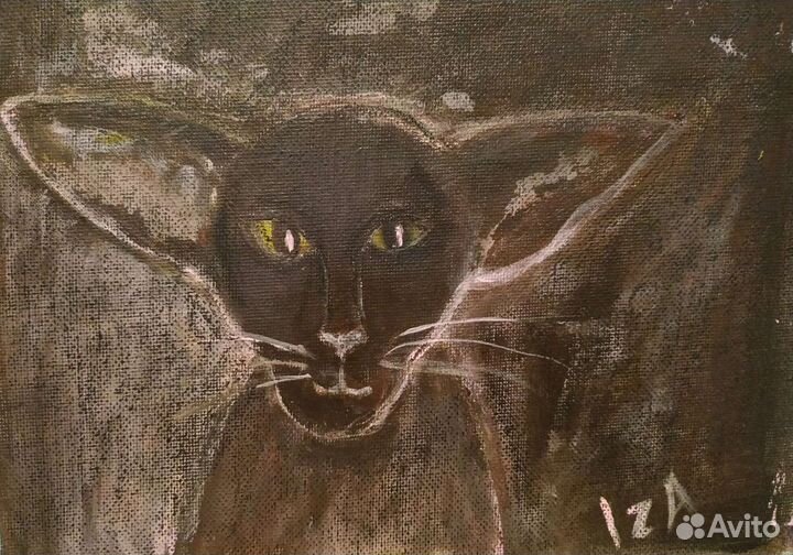 Картина акрилом Кот