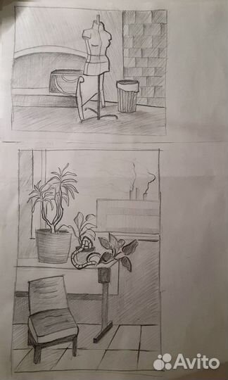 Эскизы интерьера