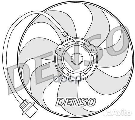 Крыльчатка с эл.мотором VW/audi/seat/skoda 345