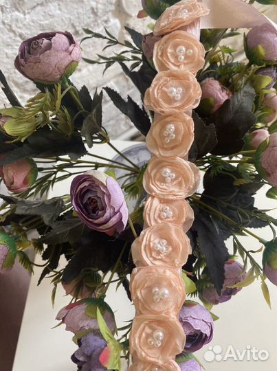 Лента для волос ручной работы