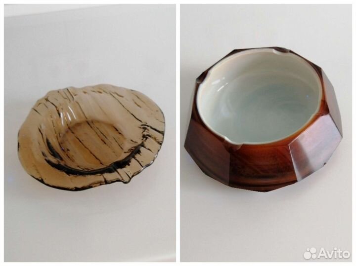 Пепельница цветное стекло СССР