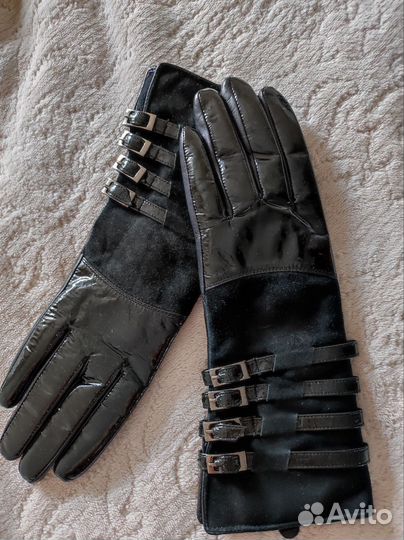 Перчатки женские кожаные новые