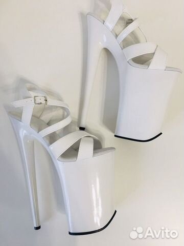 Туфли стрипы четверки 35 р новые белые