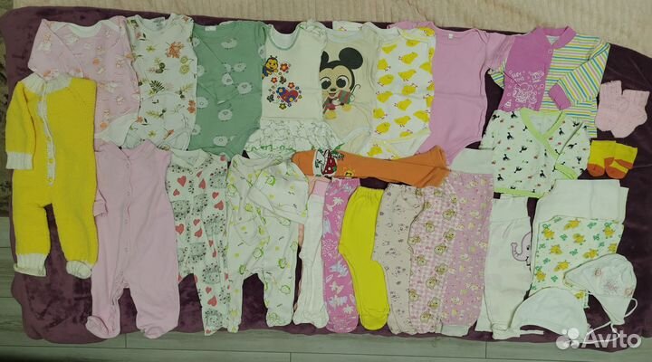 Вещи пакетом на девочку 50-74
