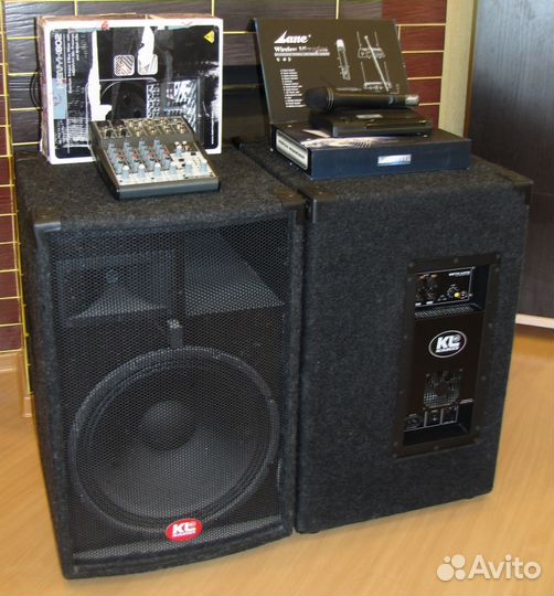 Колонки активные PA 1200W 2шт D15