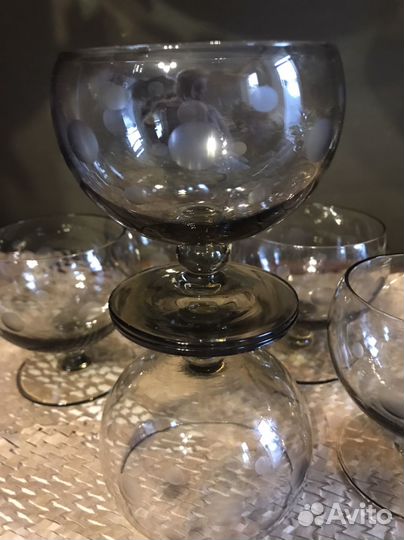 Фужеры Тарбеклаас ссср,цветное стекло