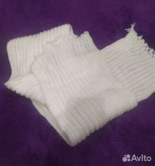 Шарф и варежки зимние женские