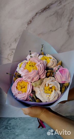 Съедобные букеты из зефира