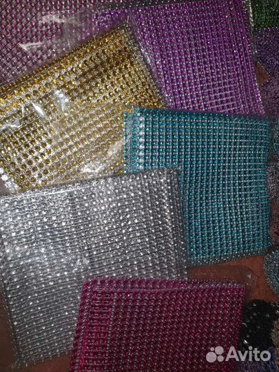 Лента декоративная, имитация страз 12 см