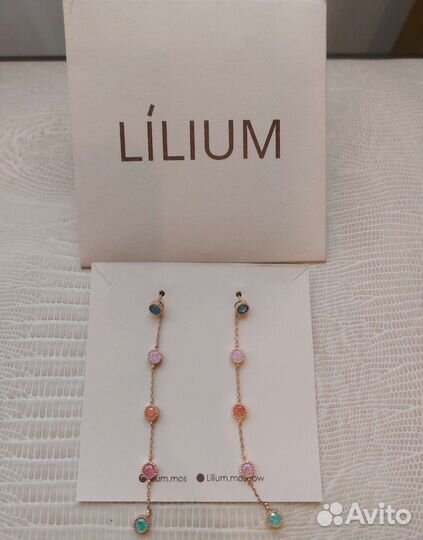 Серьги lilium и брошь