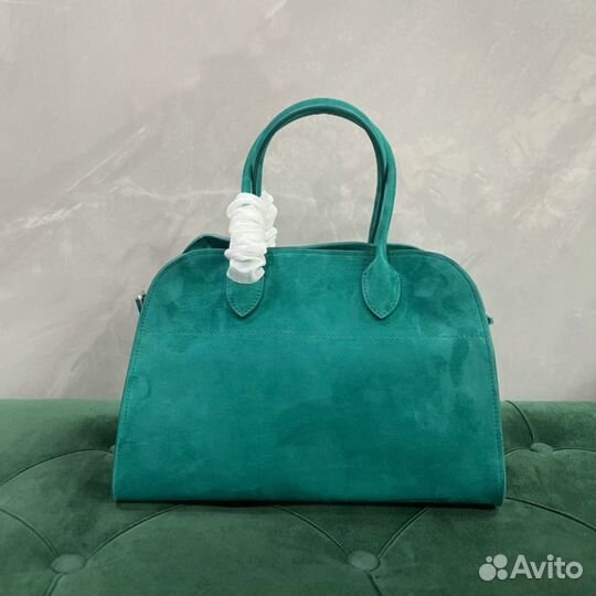 Изумрудная сумка The Row Margaux12 натур.кожа