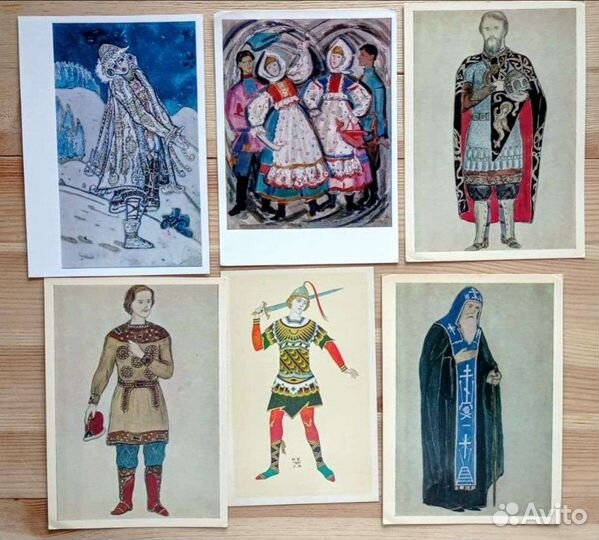24 Эскизов театральных костюмов, набор открыток
