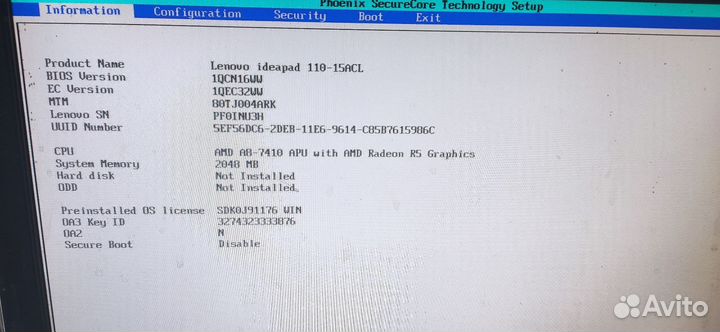 Lenovo 110-15ACL (CG521 NM-A841 rev:1.0)