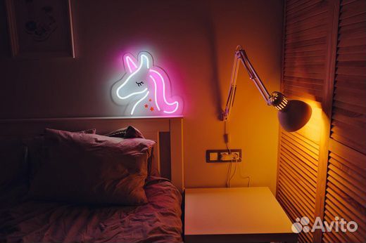 Неоновая вывеска - Единорог