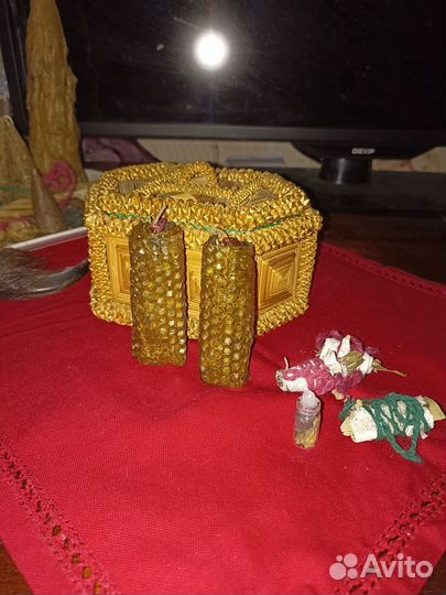 Свечи катаные, восковые, из вощины, с травами