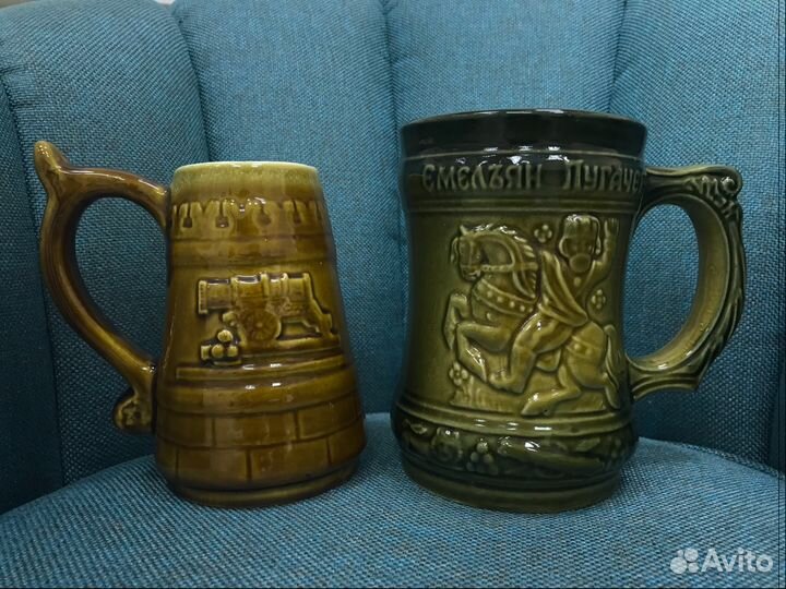 Пивная кружка, 2 штуки, СССР 50-е годы